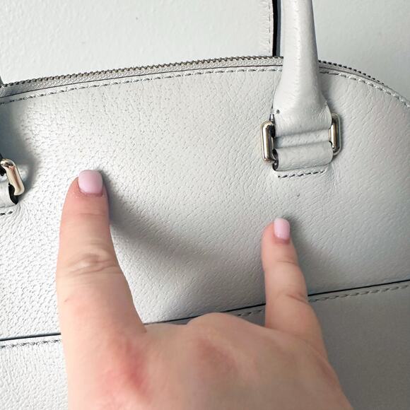 Kate Spade Grove Street Carli Gray Boar Embossed Leather Satchel & Crossbody Bag - Picture 4 of 15